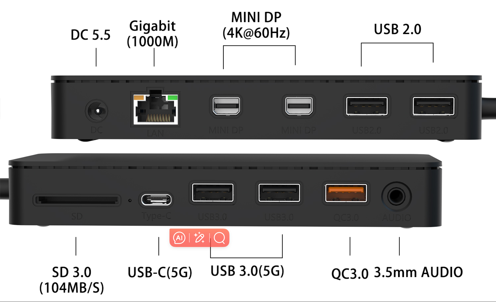 DONGLE, HUB, Docking sation